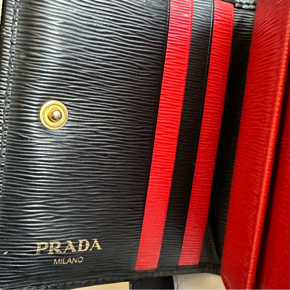 Prada Color Block Compact Wallet In Box - image 8